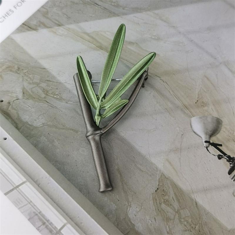 

Японские и корейские украшения из бамбука изумрудно-зеленая пряжка для платка антикварная женская булавка шелковая пряжка для шарфа, брошь