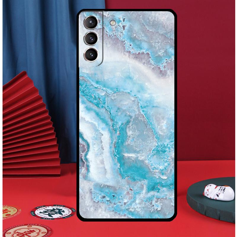 Agate Gem Crystals Marble Pattern Phone Case For Samsung Galaxy S25 Ultra S9 S10 S20 S21 FE S22 S23 Plus S24 Ultra Back Cover