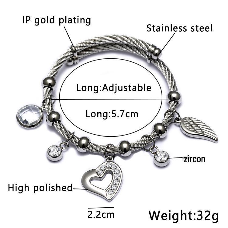 Edelstahl Elastisches Böses Auge Fatima Armband mit Türkischen Islamischen Motiven