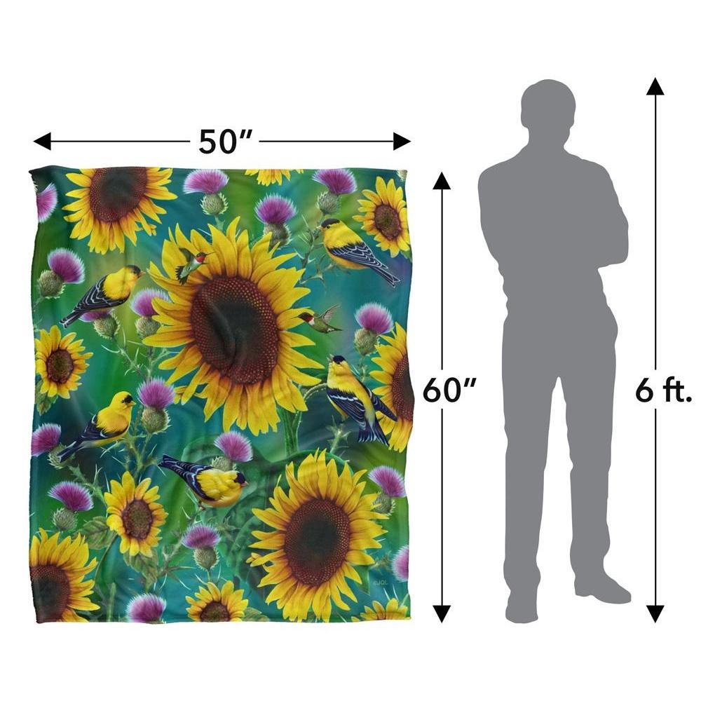 JQ Licensing Jg-Jp Silky Sunflower Supersoft Blanket