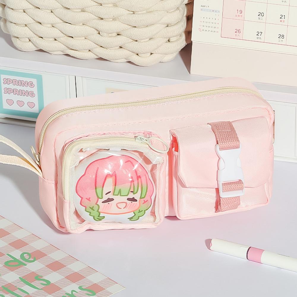 

Cute Multi-pocket Pencil Case Large-capacity Portable Pen Bag Stationery Storage Bag Gift