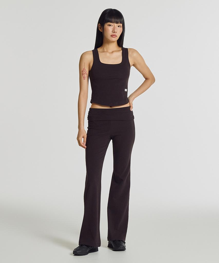 Nyuballanseu Nbmlg2W472 / Women Fitted Folded Flare Pants (Brown)