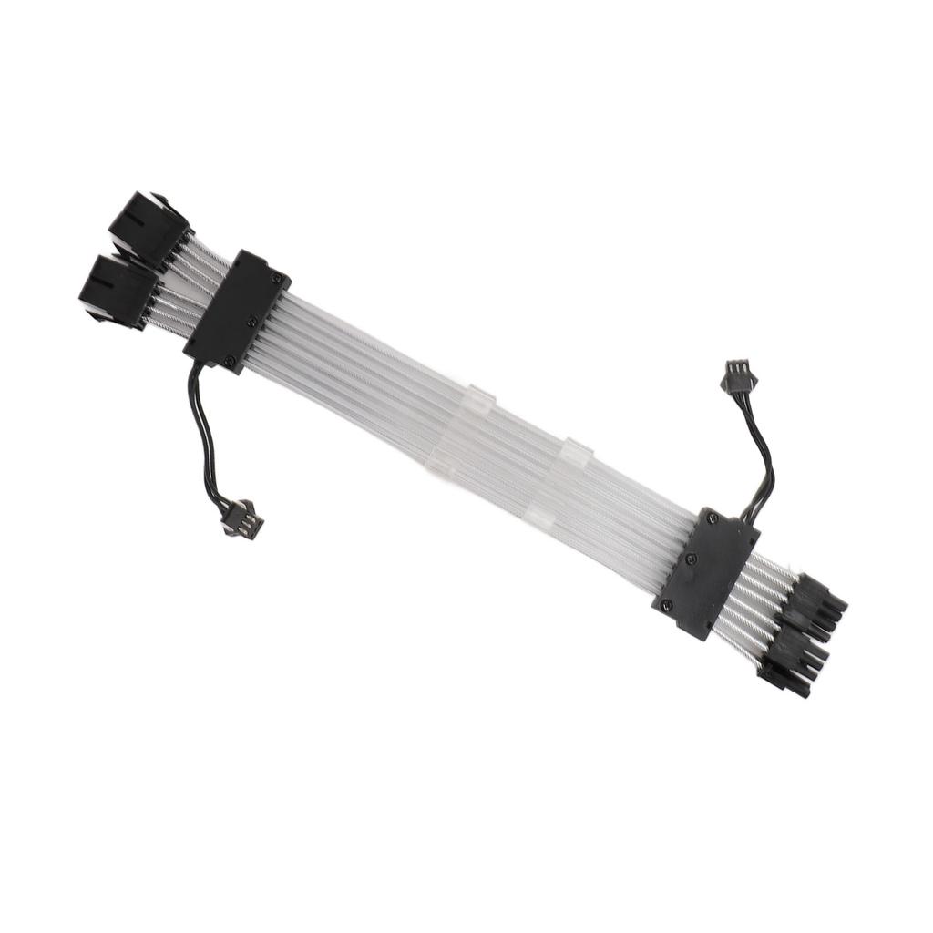 RGB PSU Cables ARGB GPU Power Supply Cable 2x8 Pin Extension Cable Kit 5V 3Pin Synchronized for PC Chassis