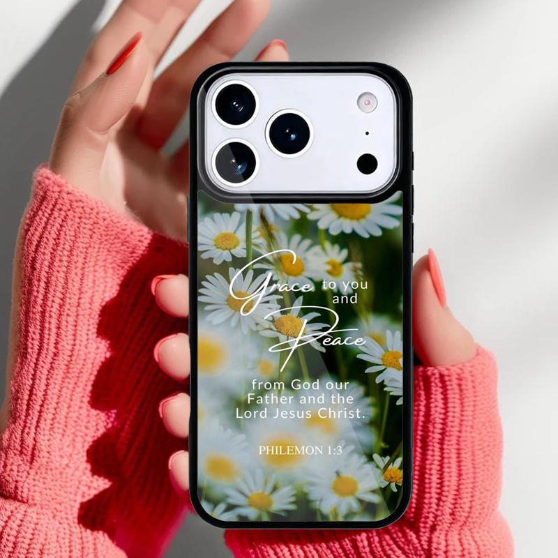 

Christian Jesus Christ Bible Verse Phone Case for iPhone 17 16 15 14 13 Pro Max Back Cover for 12 11 Pro Coque iPhone 12