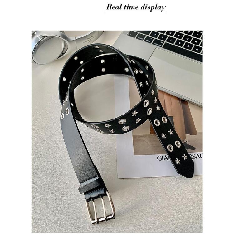 Punk Star Eyelet Belt For Fashion Music Festival And Daily Wear PU Leather Design Waiststrap for Theme Party Gathering