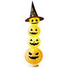 Halloween Decorative Pumpkin Lantern W/ Witch Hat LED Pumpkin Lantern Halloween Lantern for Indoor Outdoor Yard Holiday Decor