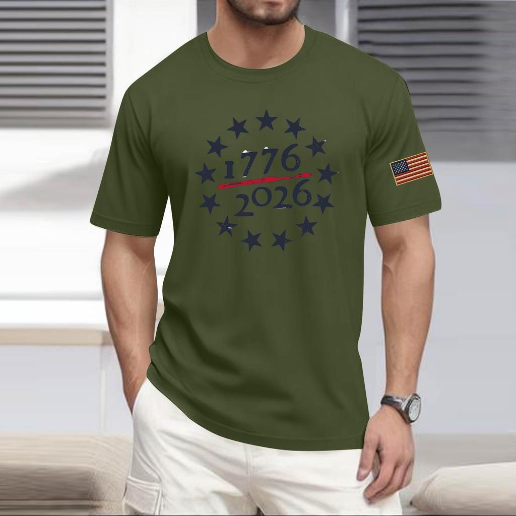 Herren Casual Rundhals Leichtes Kurzarm Oberteil