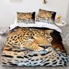 Leopard Duvet Cover King Queen Size Brown Cheetah Bedding Set For Kids Teens Adults Wild Animal 2/3pcs Polyester Comforter Cover