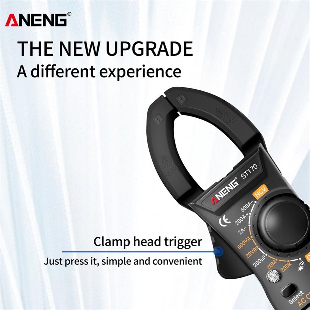 ST170 Professional Digital Clamp Meter DC/AC Current Multimeter Pliers Ammeter Voltage Tester Car Voltmeter NCV Ohm Tester