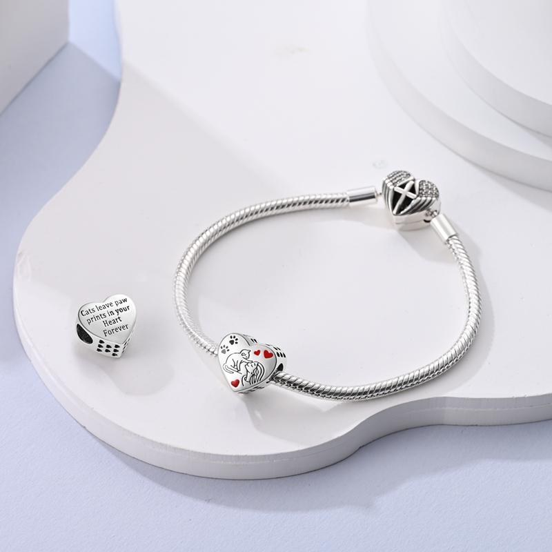 Fit Original Bangle Bracelet Ladybird Lucky Clover Charms Beadscopper Cross Charm Pendent Dangle Diy Women Jewelry Gift
