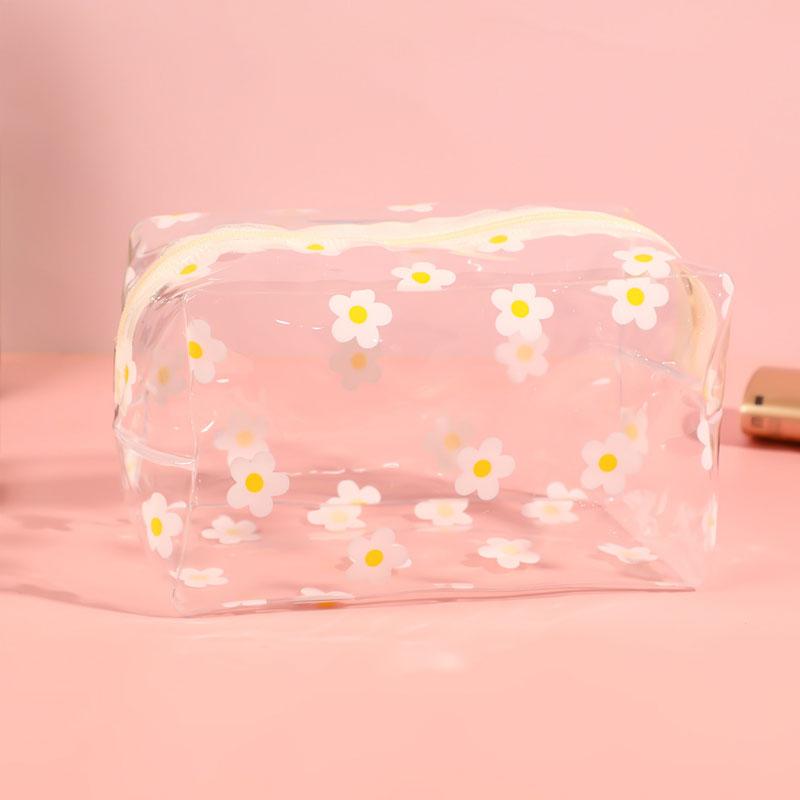 1pc Transparent Portable Makeup Bags For Women Makeup Case Waterproof Storage Bags Cartoon
