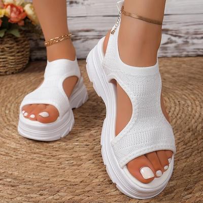Fashion Summer Hollow Out Platform Sandals Women Fashion Open Toe Arch Support Sandal Woman Thick Bottom High Heel Sports Sandals Female