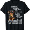 Happy Father_s Day 2021 Dachshund Dad Dog Lover T Shirt - Men's Summer Cotton Graphic Tee