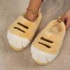 Fashion New Furry Kitty Cat Paw Slippers Woman Warm Winter Home Mules Slides Ladies Fuzzy Slippers Funny Fluffy Animal Claw Indoor Shoes