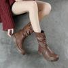 Stivali Martin da Donna Taglia 42 Autunno/Inverno 2018, Stile Europeo/Americano, Suola Bassa, Foderati in Velluto, Gambale Medio