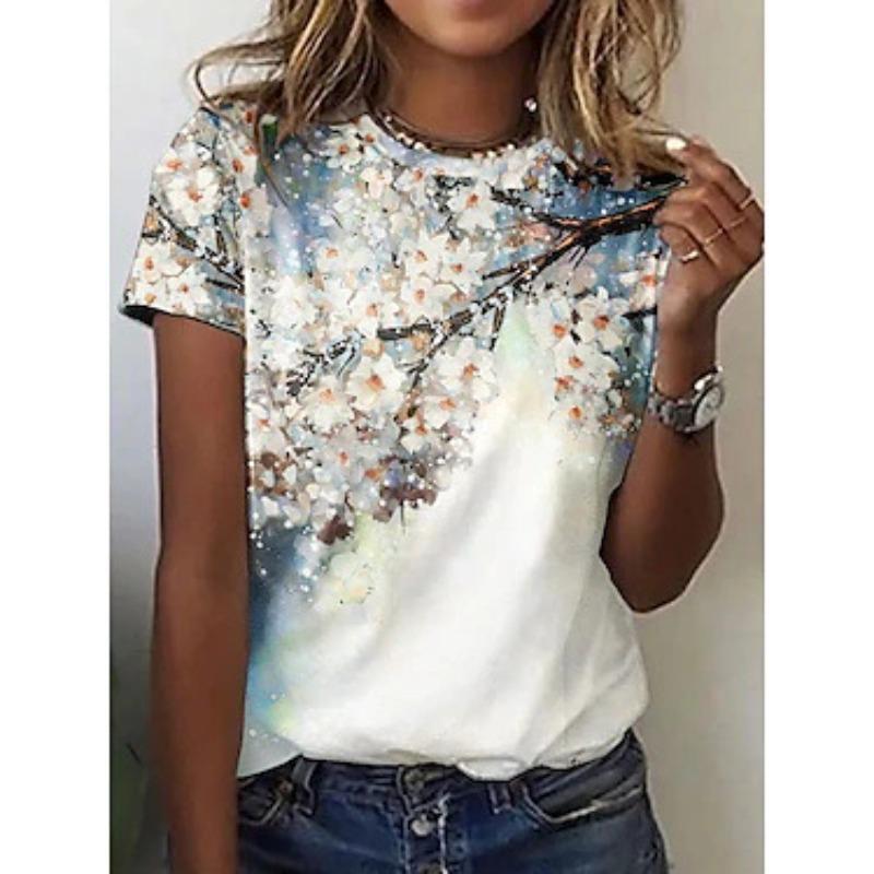 Casual American 3D Printed Short Sleeved T-shirt