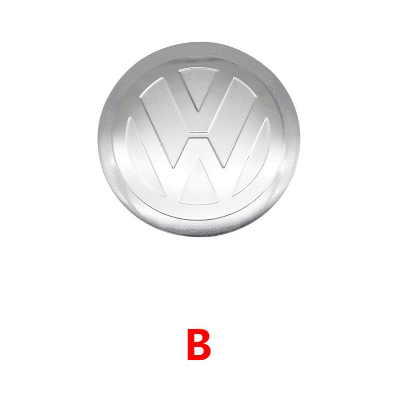 W134W1334Pcs For Volkswagen R-Line R GTI Polo Passat T5 Golf Scirocco 56mm Car Wheel Stickers Center Hub Cap Car Emblem Badge Decal