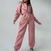 Sports Casual Women's Zipper Decorative Hooded Jumpsuit Jumpsuit