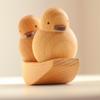 Kreative Paardekoration Büro Schreibtisch Holzstil Holzente Freundschaft Geburtstag Valentinstag Geschenk