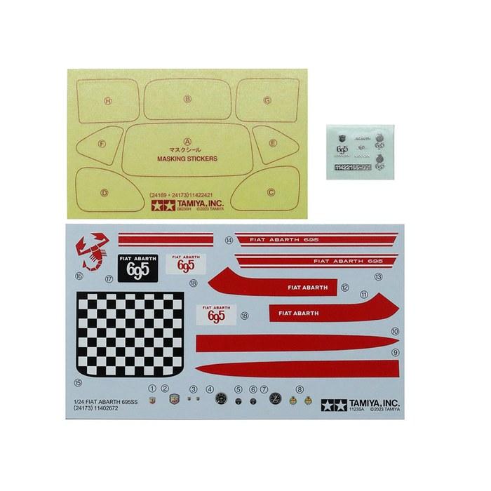 Tamiya 1/24 Sports Car Series No.173 Fiat Abarth 695 SS Plastic Model 24173 (124mm Length)