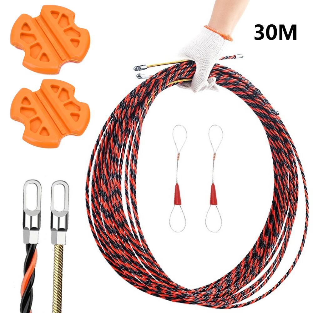 Fish Tape Puller System with Ergonomic Waterproof Handles and Adjustable Tighteners for Consistent Wire Threading Control