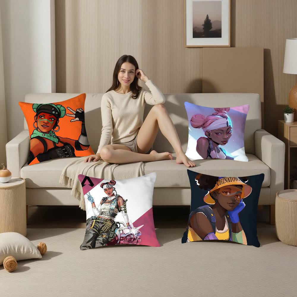Apex Legends L-Lifeline Pillow Case Plush Fabric Soft Double Sided Print Sofa Cushion Cover Throw Pillow Covers