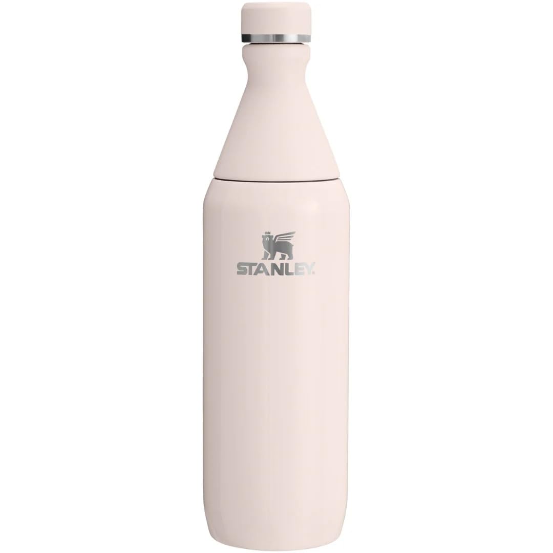 Stanley 1913 All Day Slim Vacuum Insulated Rose Quartz 20oz Bottle, Gloss, 0.59L
