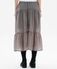 Hanahi Front Shirred Tiered Skirt Gray