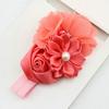 Headband Faux Pearl Skin-friendly Chiffon Baby Girls Bow-knot Kids Headwear for Birthday