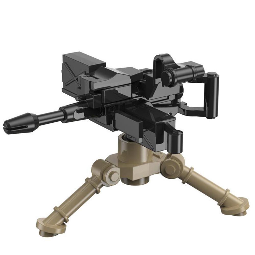 WW2 MOC-Military Building Blocks, Solider Figures, Weapons Machine Guns, Bricks Accessories, RPG Gatling, NSV Mortar, Halloween