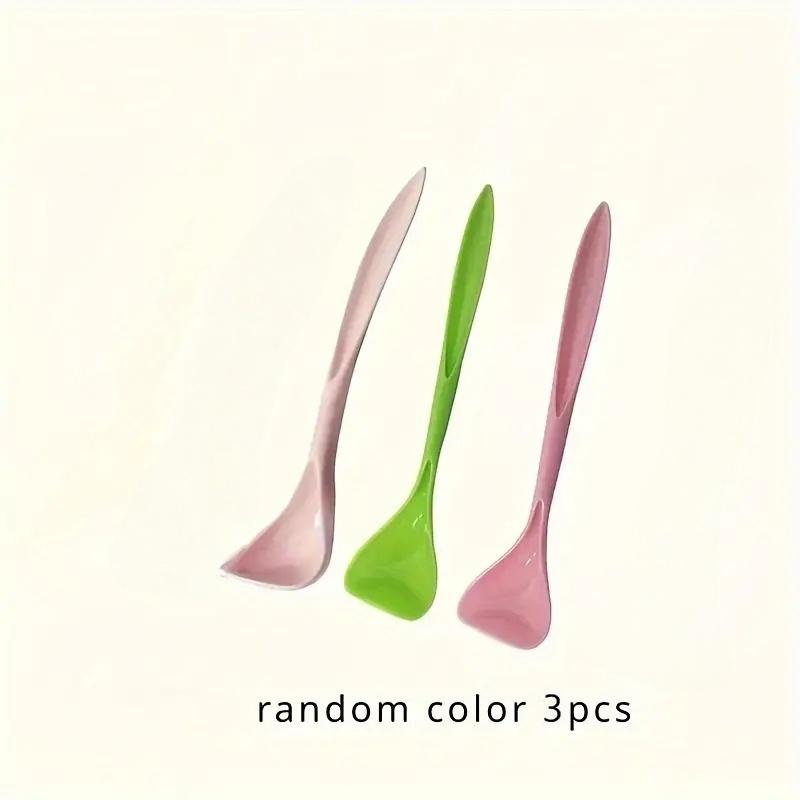 

3pcs Plastic Pet Food Scoop, Non-Battery Various Colors Cat Feeding Scoop, Durable Pet Care Supplies