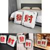 Mahjong-förmiges Plüschkissen, Cartoon-Motiv, Heimdeko-Geschenk für festliche Anlässe
