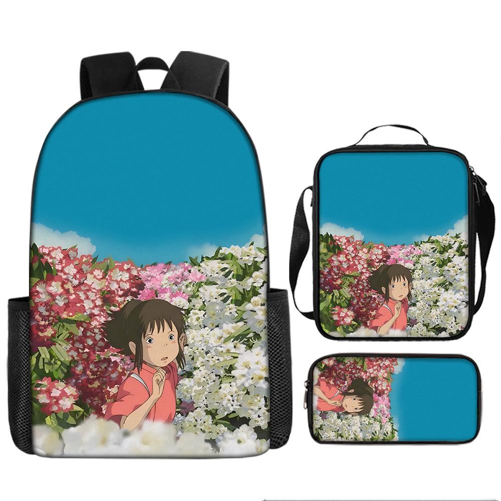 Elementary and Secondary School Students Spirited Away School Bag Hayao Miyazaki Children's Fashion Backpack Waterproof Large Capacity Backpack