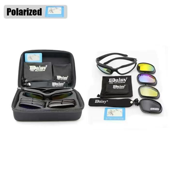 C5 Tactical Goggles Windproof Sand Riding Glasses Night Vision Explosion-proof Impact-resistant Shooting Goggles