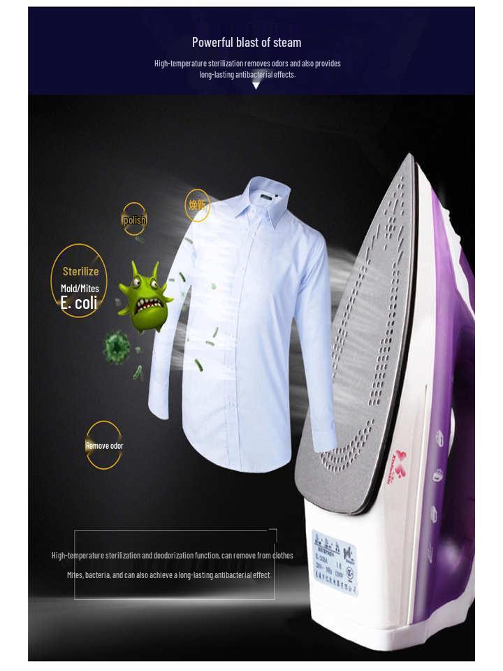 Handheld Mini Steam and Dry Iron for Clothes – Dual-Use Electric Ironing Machine