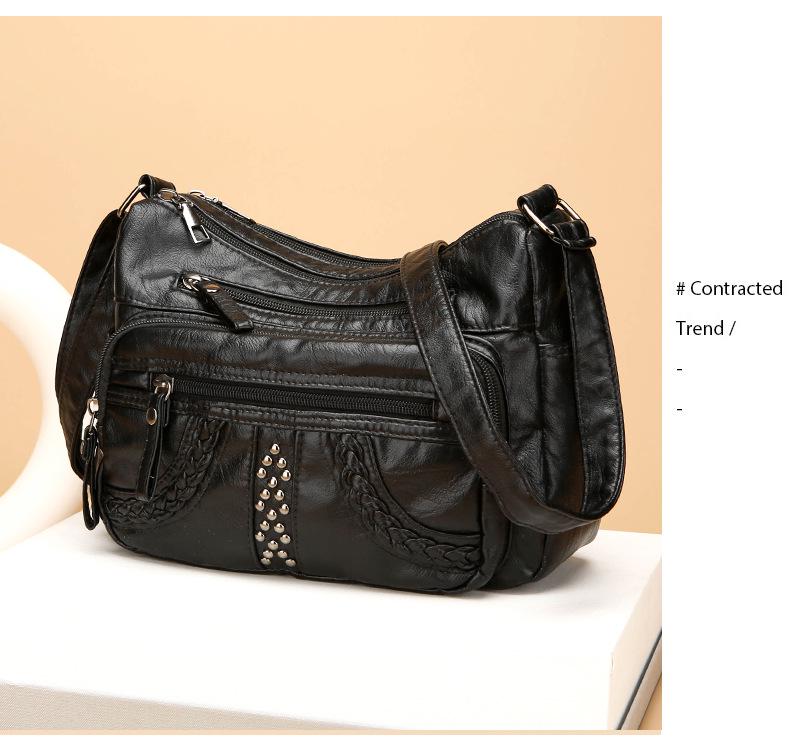 Women's Soft Multi-Compartment Crossbody Bag - Versatile, Casual, Large Capacity