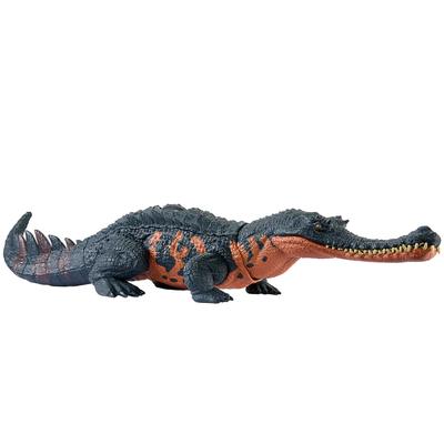 Mattel Jurassic World Action Figure Gryposuchus rokov a HTK71 (JURSKÝ SVET) Revať! [Hračka dinosaura] [Celková dĺžka pribl. 33 cm] [4 hore]