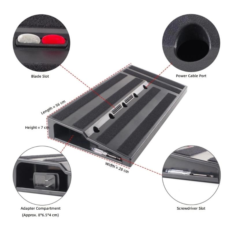 Durability Effects Pedal Board With Antislip Base Easyly Installation Guitar Pedal Board For Live Performances