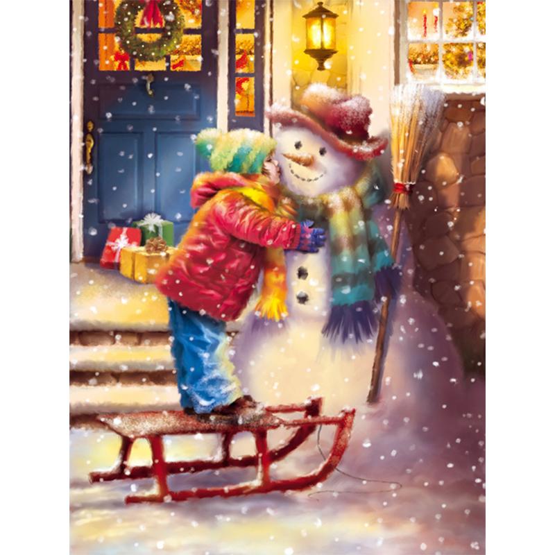 5D DIY Diamond Paint Cartoon Dětská sada křížkového stehu Celá kulatá vyšívání Mozaika Umělecký obrázek Kamínkového vánočního dárku