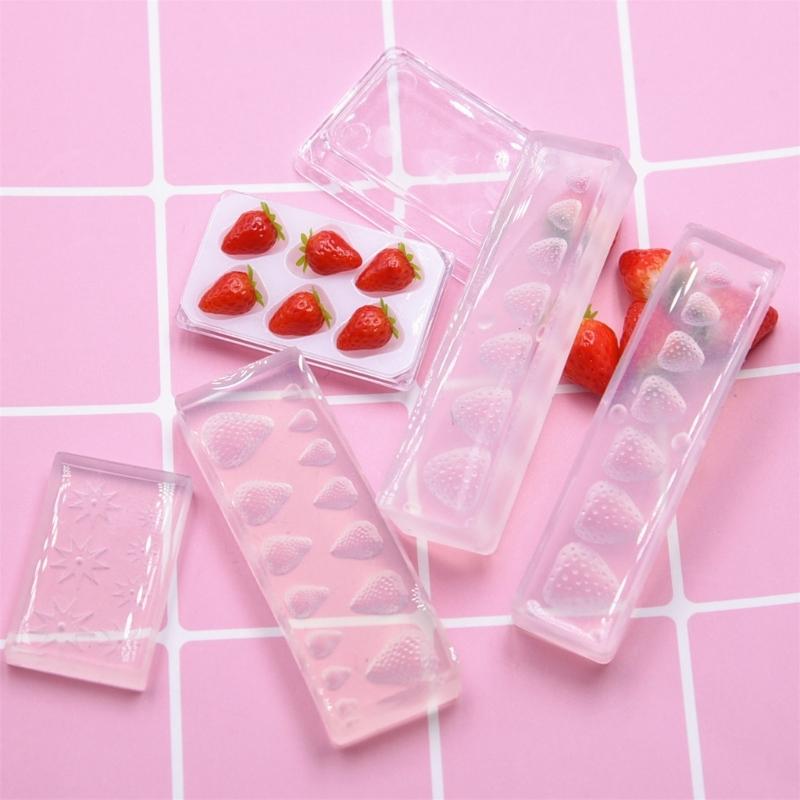 Flexible Silicone Mold With Easy Release For Strawberry Resin Crafts Handmade Projects Home Crafting Accessory