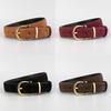 Minimalist Genuine Leather Waist Belt With Pin Closure For Fashionable Ladies And Jeans