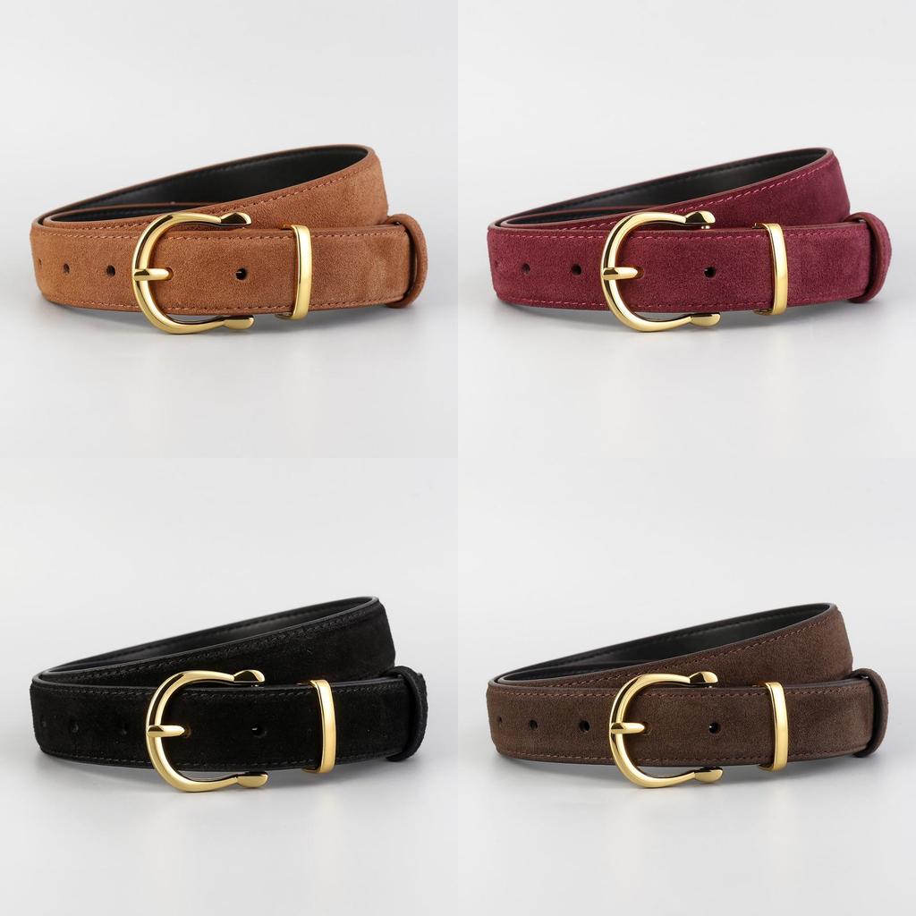 Minimalist Genuine Leather Waist Belt With Pin Closure For Fashionable Ladies And Jeans