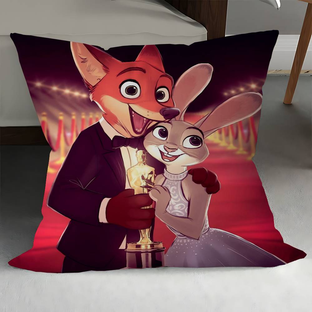 Zeichentrickfilm Z-Zootopia Kissen Geschenk Heim Büro Dekoration Kissen Schlafzimmer Sofa Auto Kissenbezug Kissenbezug