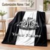 Custom Text Flannel Blanket Newcastle United FC Print Warm Cozy Blanket Home Sofa Bedding
