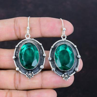 Faceted Chrome Diopside Earring Gemstone Handmade Jewelry 925 Sterling Silver Earring Birthstone Earrings Engagement Gifts Silver Jewelry