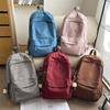 Große Kapazität Schultasche Damen Unifarbener Rucksack Reise Leichter Rucksack