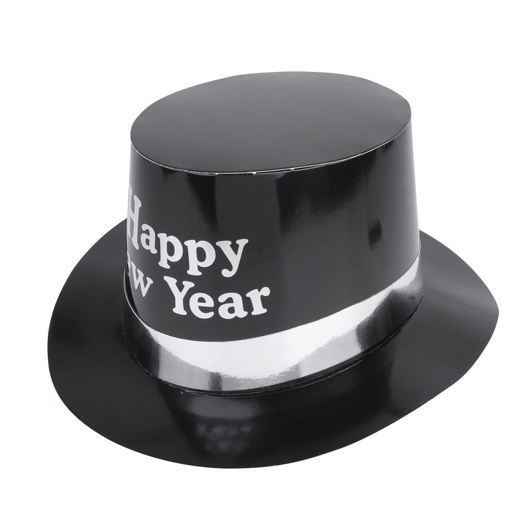 5Pcs Shiny Party Hats with Letter Print Lightweight Comfortable Wearable for New Year Eve Festivities Family Reunion Events