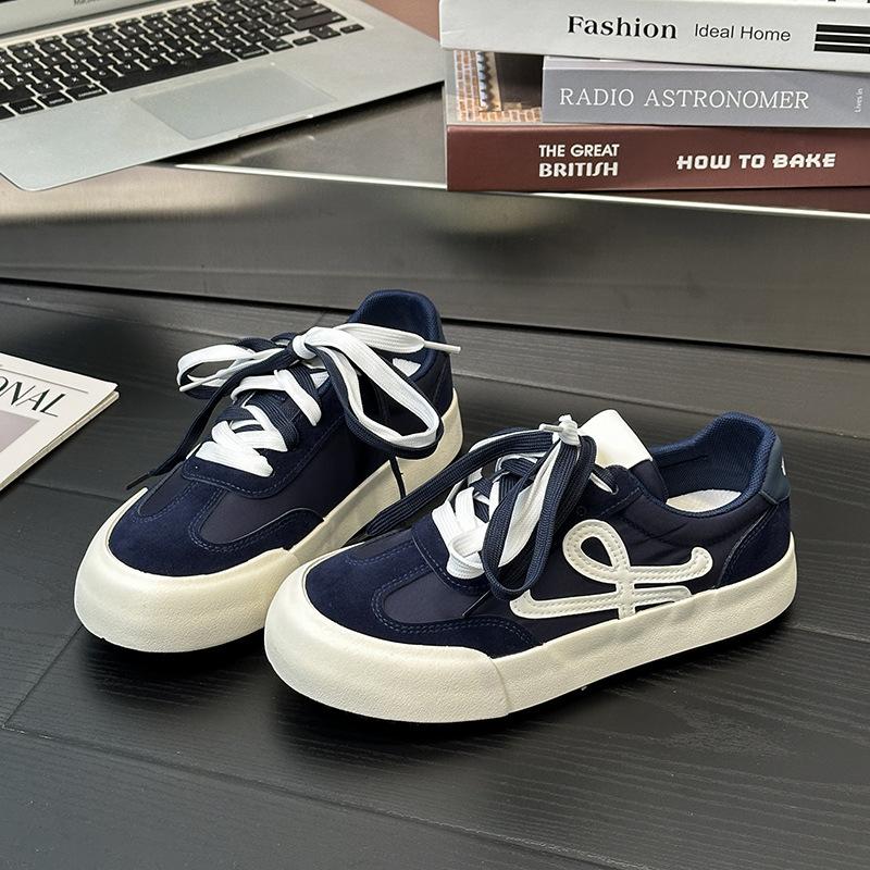 

6 Осенние туфли на платформе в стиле Майяр, женские, нишевые, оригинального дизайна, с круглым носком, в стиле ретро, повседневные 40 темно-синий