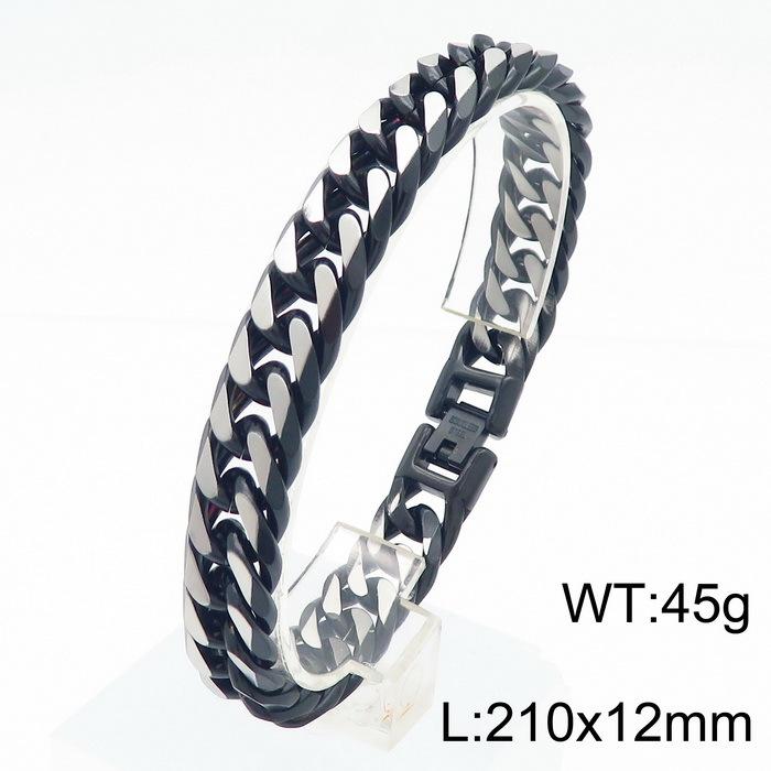 Trend Smycken Spänne Smycken, Hip Hop Stil 12Mm Kantad Kryptering Dubbelvävd Denim Kedja Titanstål Herrhalsband