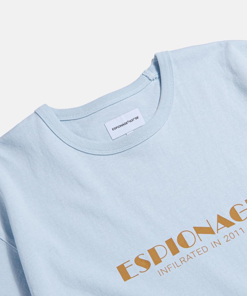 ESPIONAGE Cinema Logo Heavyweight Tee Ice Blue